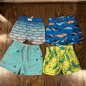 EUC! 18 Month Boys Swim Trunks! One pair of Carters, Three pairs of Cat & Jack!